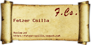 Fetzer Csilla névjegykártya