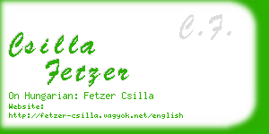 csilla fetzer business card